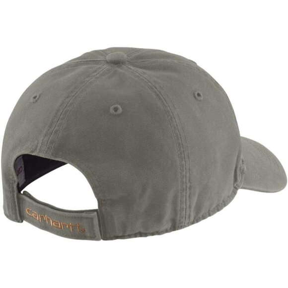 Carhartt Men's Dusty Olive Canvas Adjustable Straight Cotton Hook-and-loop Cap - Picture 2 of 2